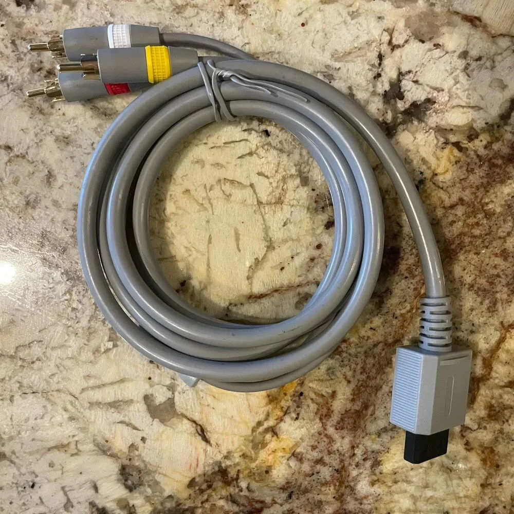 AV Cable for Nintendo Wii Wii U Console Composite RCA Audio Video Cord Gray
